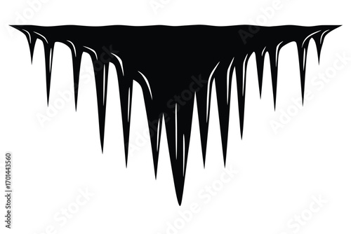 icicle silhouette vector art icon
