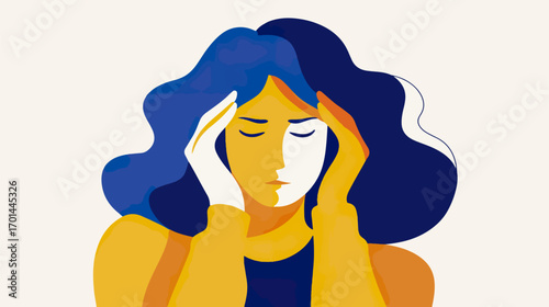 Woman experiencing stress
