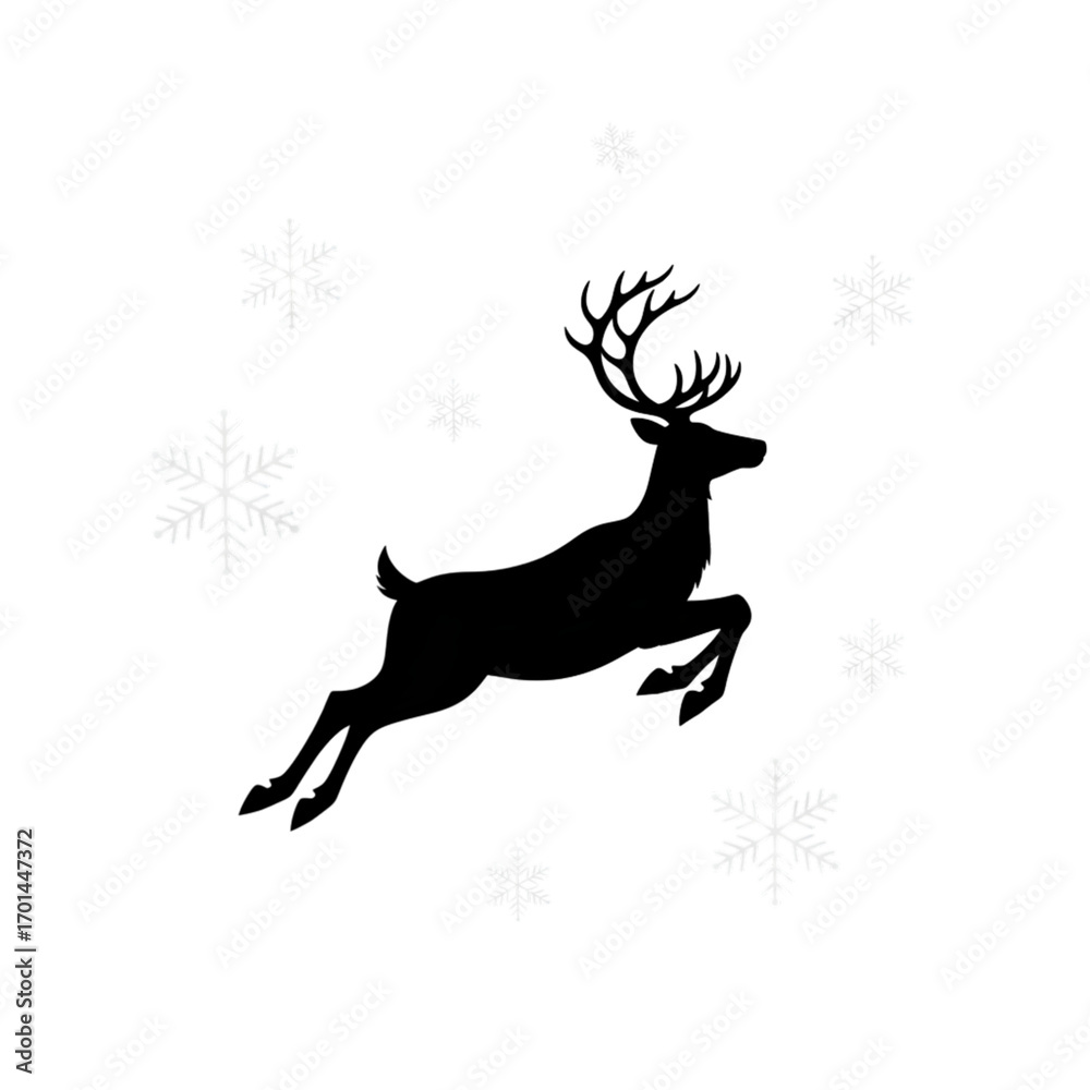 Obraz premium christmas deer vector illustration