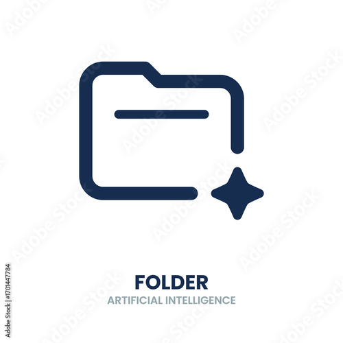 Folder icon. file, documents, storage, directory, organize, data, archive, files, management. Vector Icon Illustration