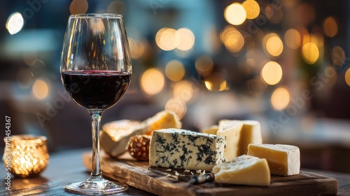 Wine and cheese tasting, close-up