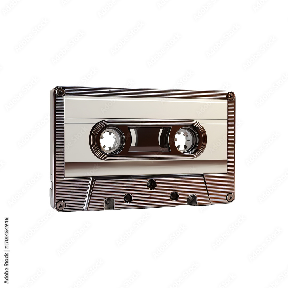 Obraz premium Gray and white audio cassette