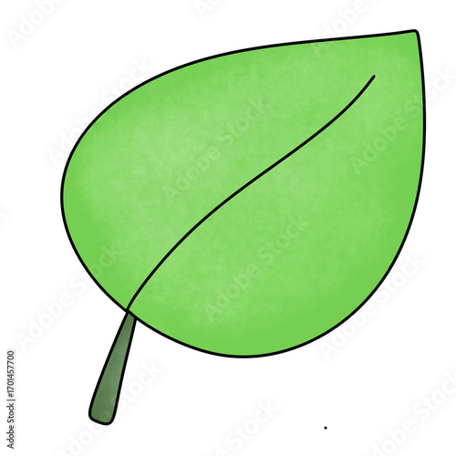 Watercolor Green leaves 