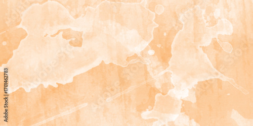 Abstract orange watercolor white background,  blotches of watercolor paint textured autumn or fall paper, texture with space for your text and any design,  beautiful abstract orange color  texture.