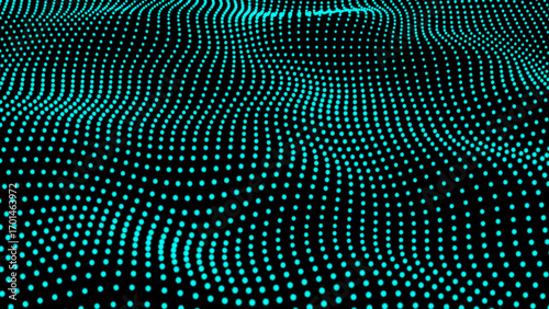 Abstract and technology dots wave background. Dot pattern with halftone effect .Dotted halftone gradient texture. Fading polka dot background.