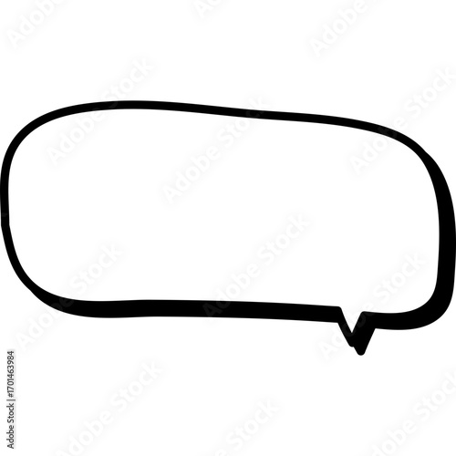 Retro empty comic speech bubble. Vector Illustration