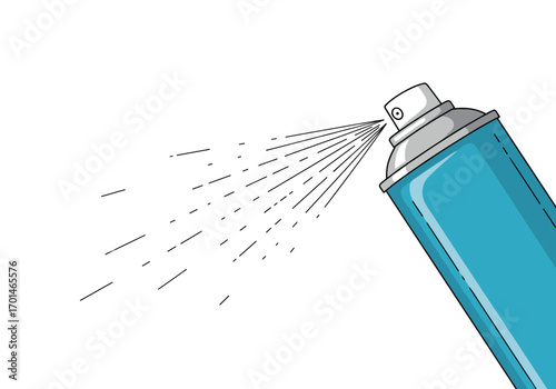 Aerosol spray can dispensing fine mist particles for application purposes