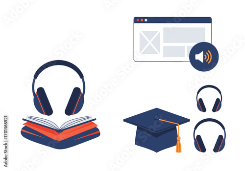 Audiobook learning resources for online education and traditional academic studies
