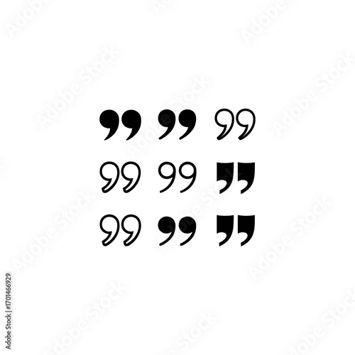 Foto Set of quote mark