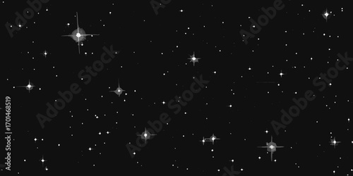 A vast expanse of the night sky filled with twinkling stars and distant galaxies