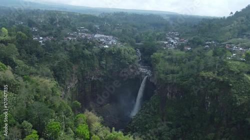 sriti waterfall in the forest on the afternoon