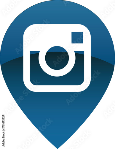 Instagram location icon symbolizing social media check-in or presence