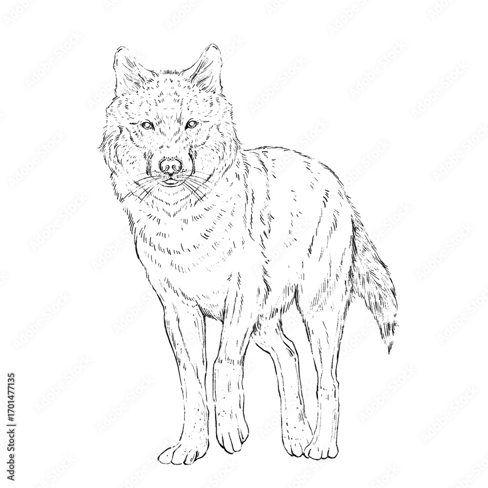 Fototapeta premium Dog and Cat Line Art Clipart Illustration Set, Black and White Outline Drawings of Cute Pets, Coloring Book Style Digital PNG Elements for Crafts, Stickers and Design