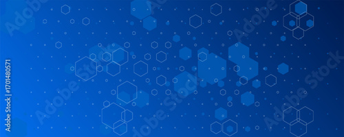Abstract digital corporate background with hexagons shape pattern. technology or medical background