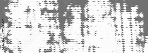 Black Comic Texture On White Background. Modern Dotted Futuristic Backdrop. Fade Noise Overlay. Wide horizontal long banner for site. Pop Art Style. Vector Illustration, Eps 10.