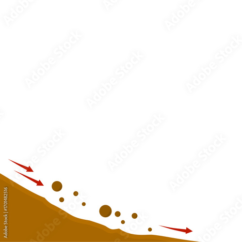 Erosion And Land Movement Symbol
