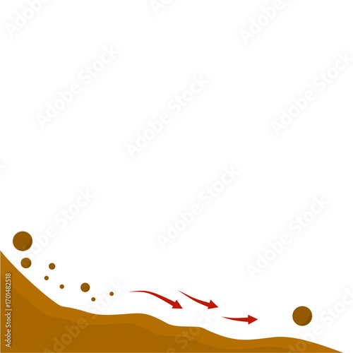 Erosion And Land Movement Symbol