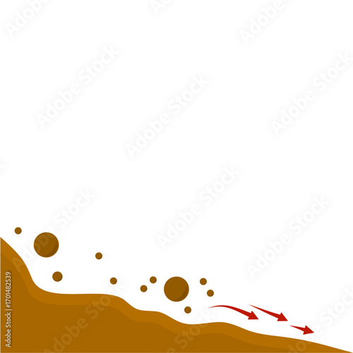 Erosion And Land Movement Symbol