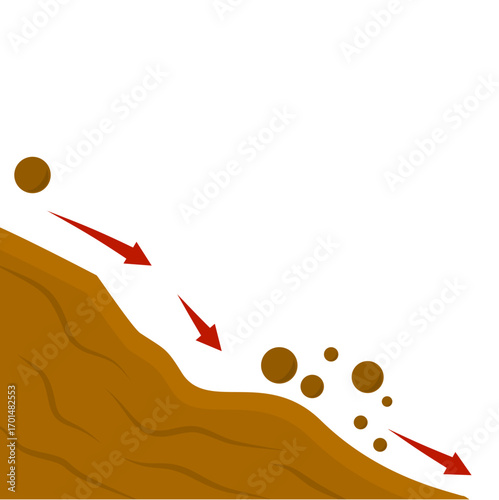 Erosion And Land Movement Symbol