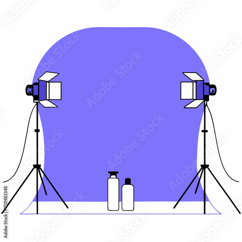 Photography Studio Setup Illustration