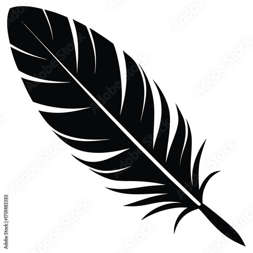 turkey feather vector silhouette design