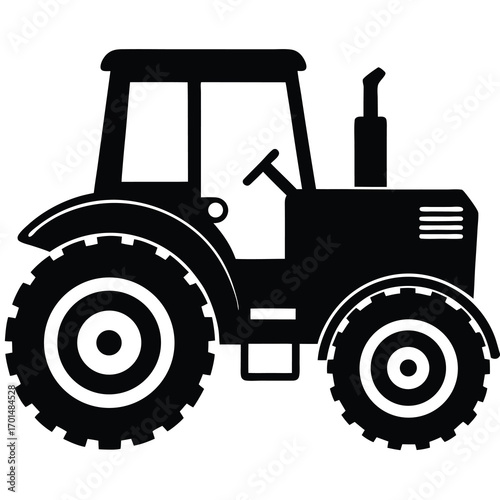 farm tractor vector silhouette design