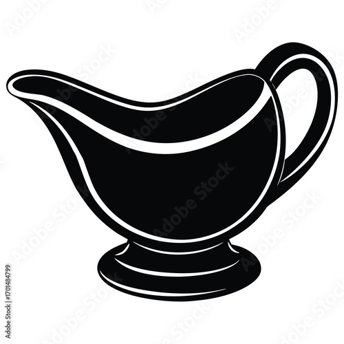 gravy boat vector silhouette design