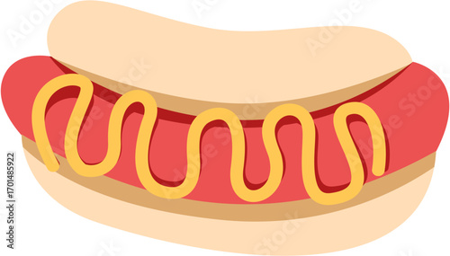 Hot Dog Simple Illustration