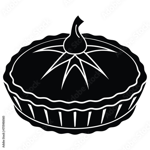 pumpkin pie vector silhouette design