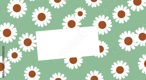 Charming retro daisy pattern for a whimsical and fresh aesthetic background design