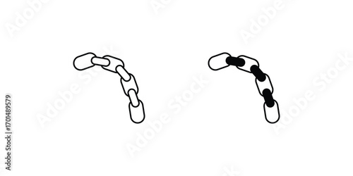 Chain icon with white background vector stock illustration