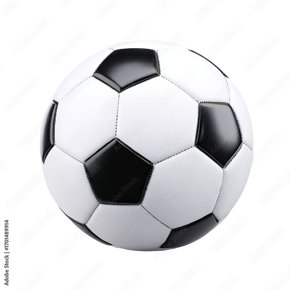 Fototapeta premium Soccer ball, black and white panels (6)