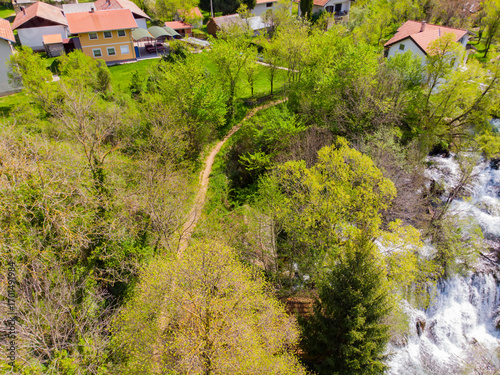 Down at the waterfalls of Martin Brod and Štrbački buk the water crashes over several small and large 