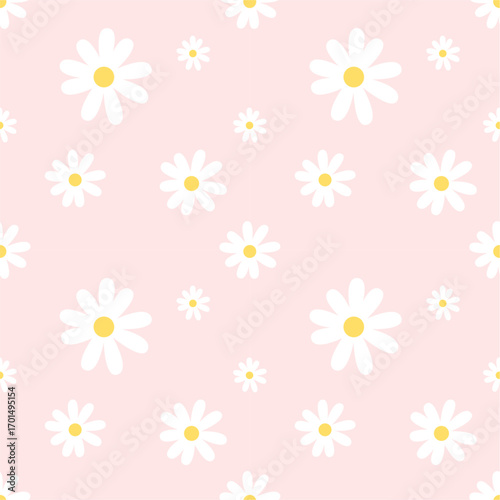 cute daisy seamless floral pattern
