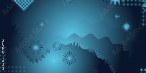 Beautiful vector illustration showcasing the underwater world with ocean waves, sunlight, sky, clouds, stars, and marine life. A perfect design for backgrounds, textures, patterns, and nature-inspired