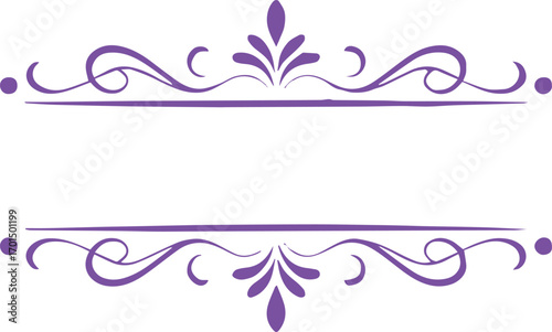 elegant vintage flourish divider border design scroll swirl floral ornament frame classic decorative ai eps png