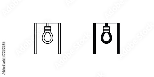 Death Penalty icon with white background vector stock illustration