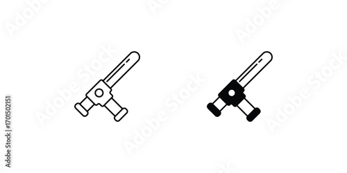 Baton icon with white background vector stock illustration