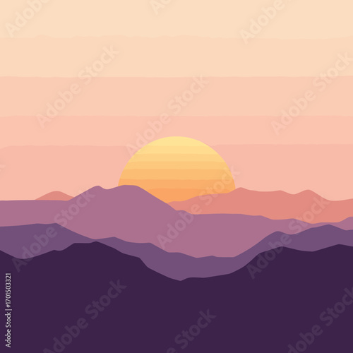 Serene mountain landscape with a dense green pine tree forest, a symbol of environmental beauty and wilderness
