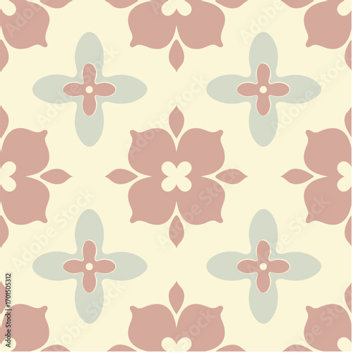 Vector Seamless Pattern with floral and plant themes