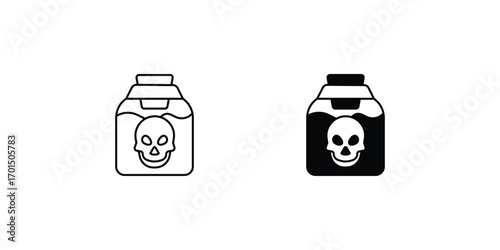 Toxic  icon with white background vector stock illustration