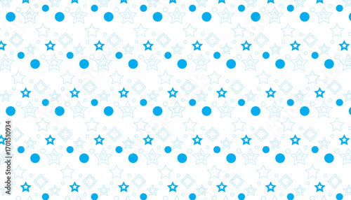 Blue Star Circle and Diamond Pattern Background stars circles