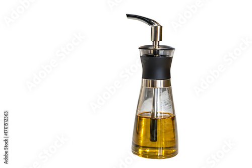 Oil dispenser elegance, isolated on transparent background