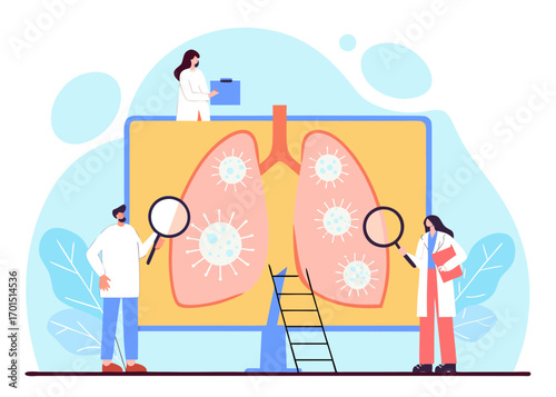 Lung Research with Digital Displays and Collaborative Teamwork