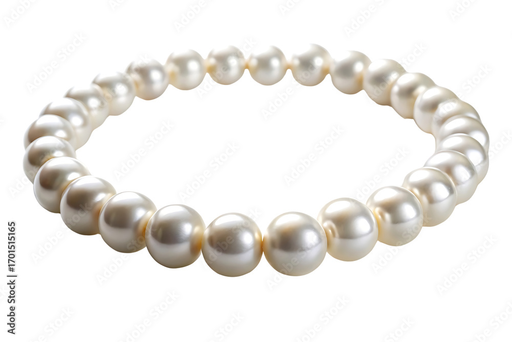 Obraz premium Pearl Necklace Jewelry, isolated on transparent background