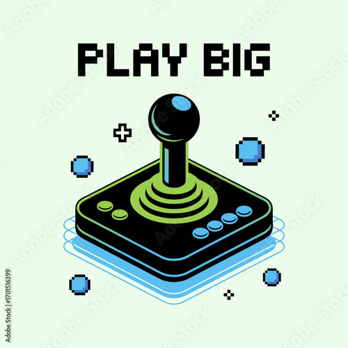 Retro arcade joystick icon celebrating gaming nostalgia and the thrill of digital play inspiring fun entertainment vector