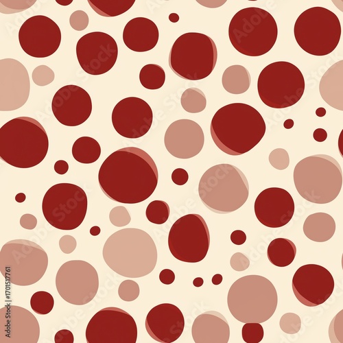 Seamless Bold Red Polka Dots Pattern