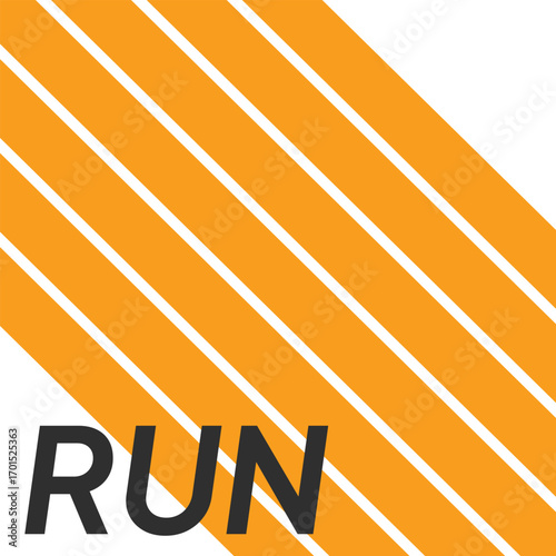 Vector layout template design for run, championship or any sports event. Poster design with abstract running track on stadium with lane. Run.