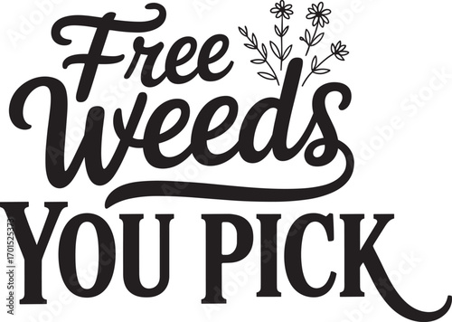 free weeds you pick. vector EPS file. 