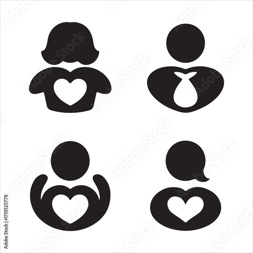 world kindness vector art ico pack silhouette icon set bandle banner black and white backgrount